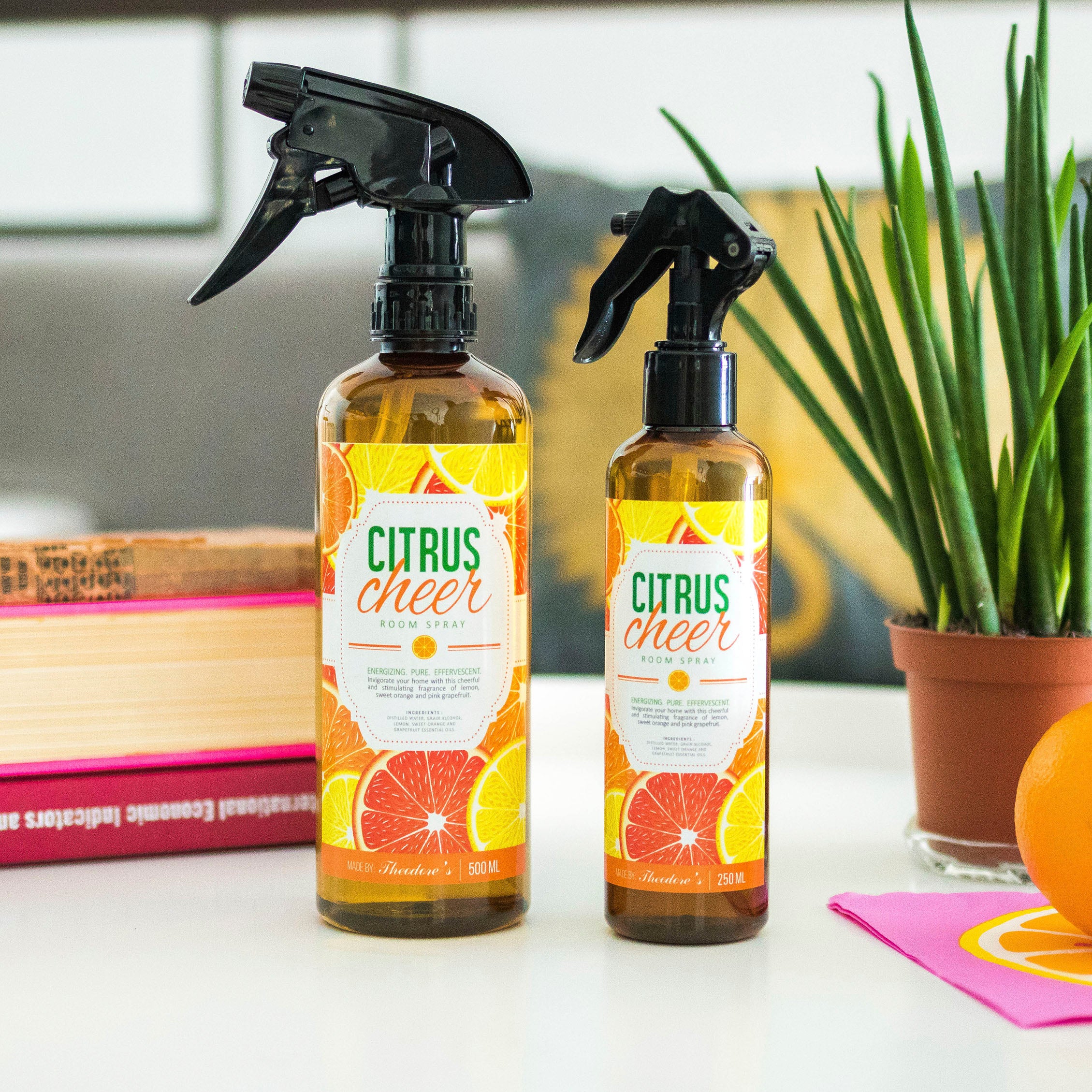Theodores Citrus Cheer Aromatherapy Room Spray 250mL 500mL