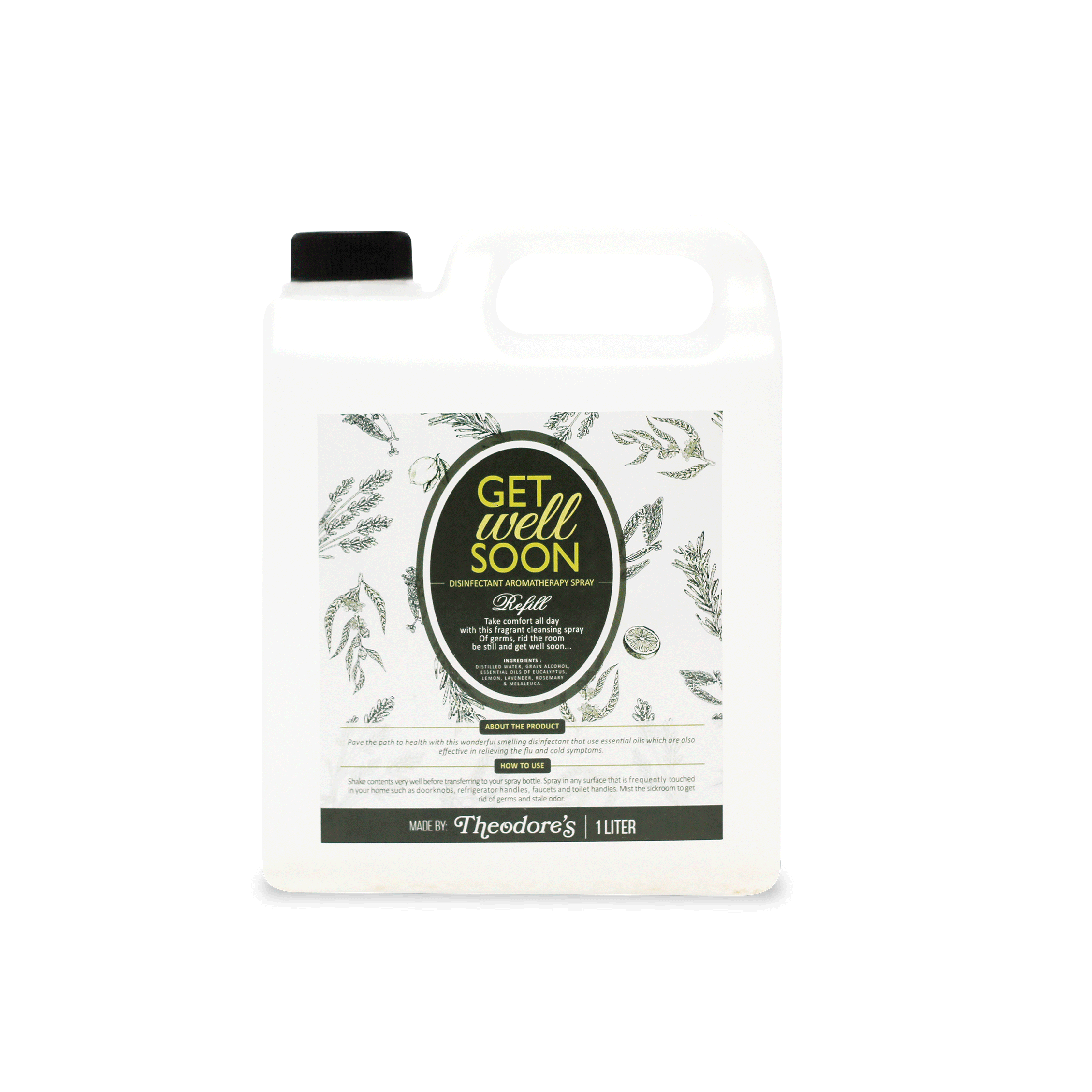 Theodores Get Well Soon Antiseptic Spray 1L Refill