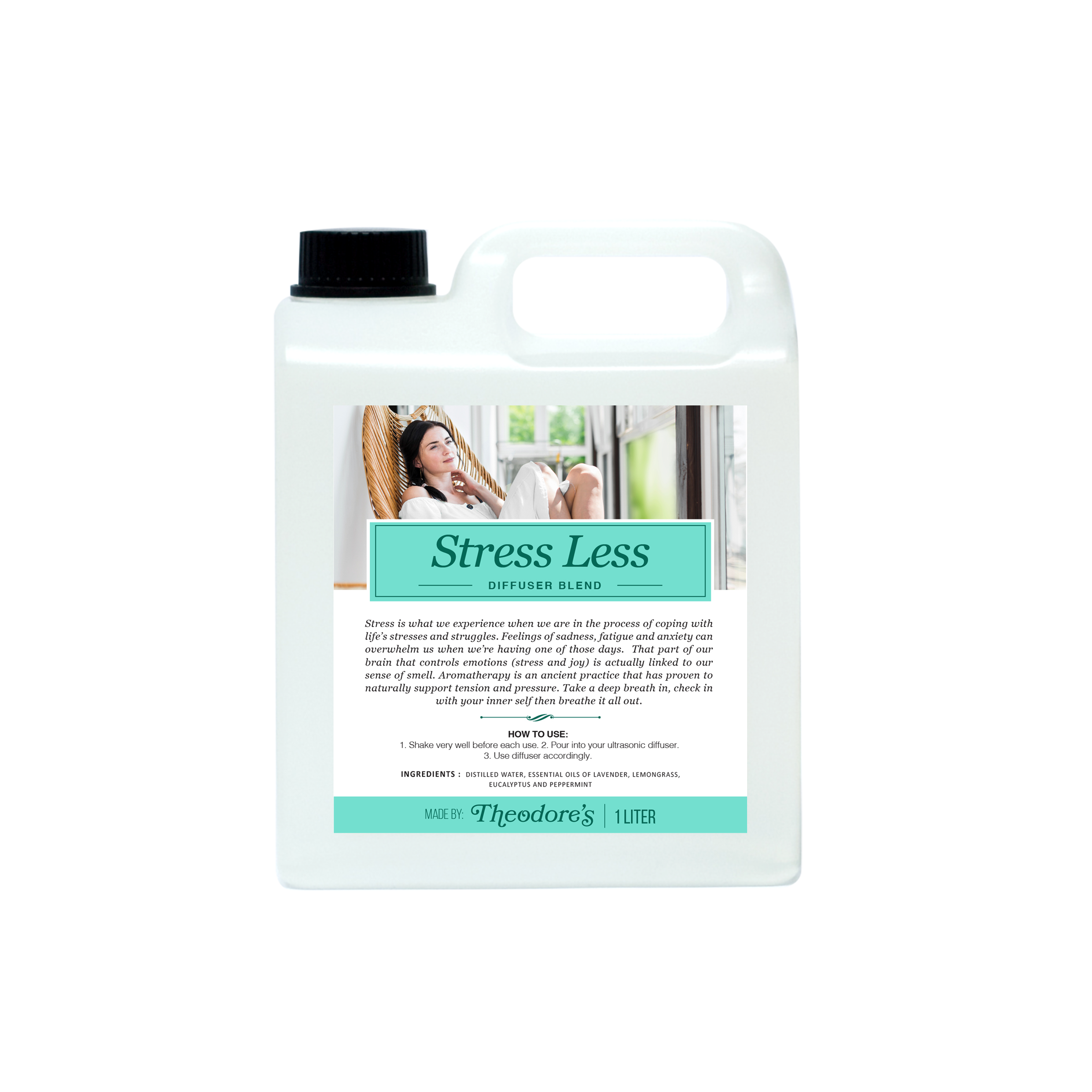 Theodores Stress Less Diffuser Blend 1L Refill