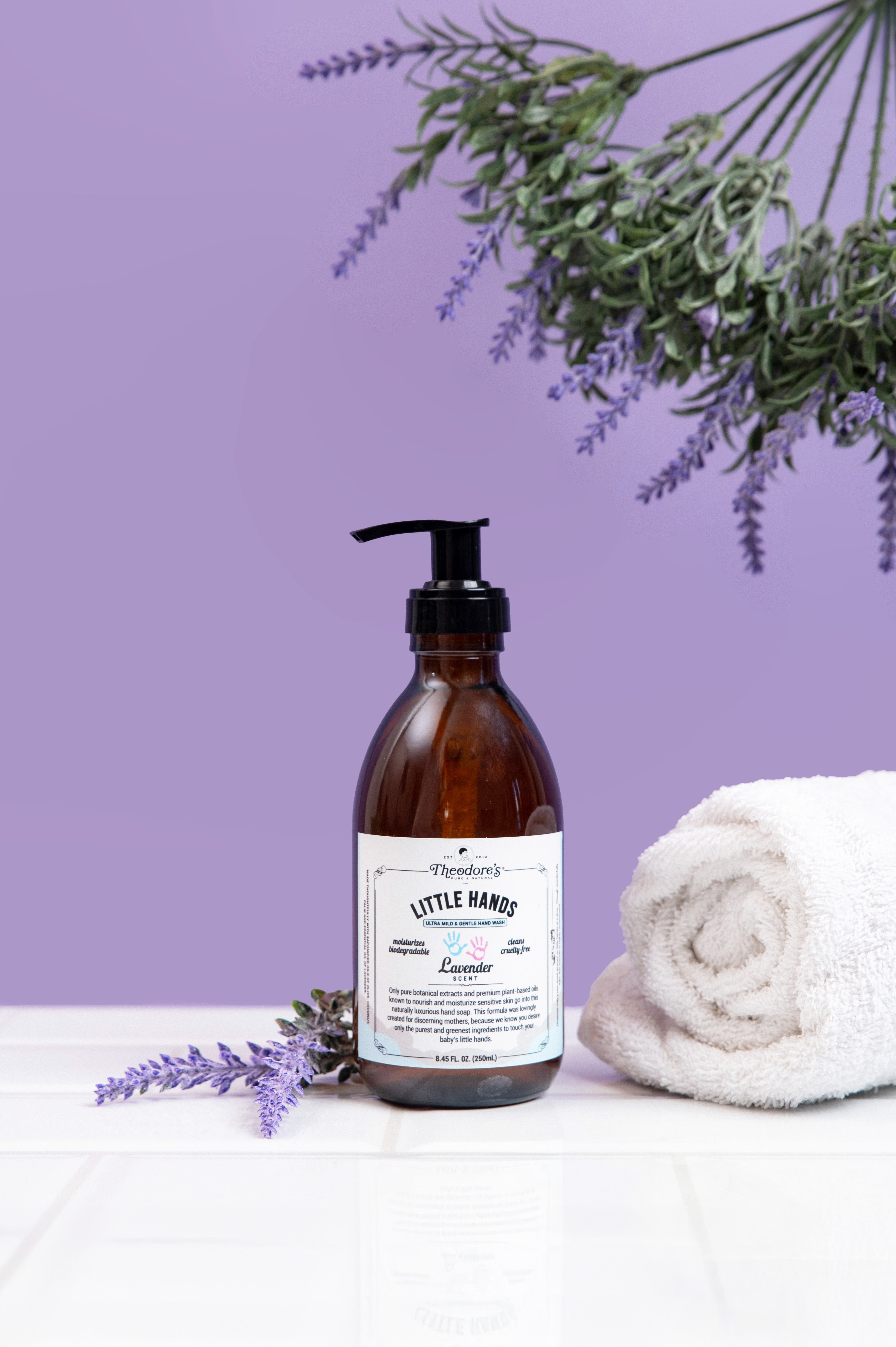 Theodores Natural Little Hands Soap Glass Bottle 2