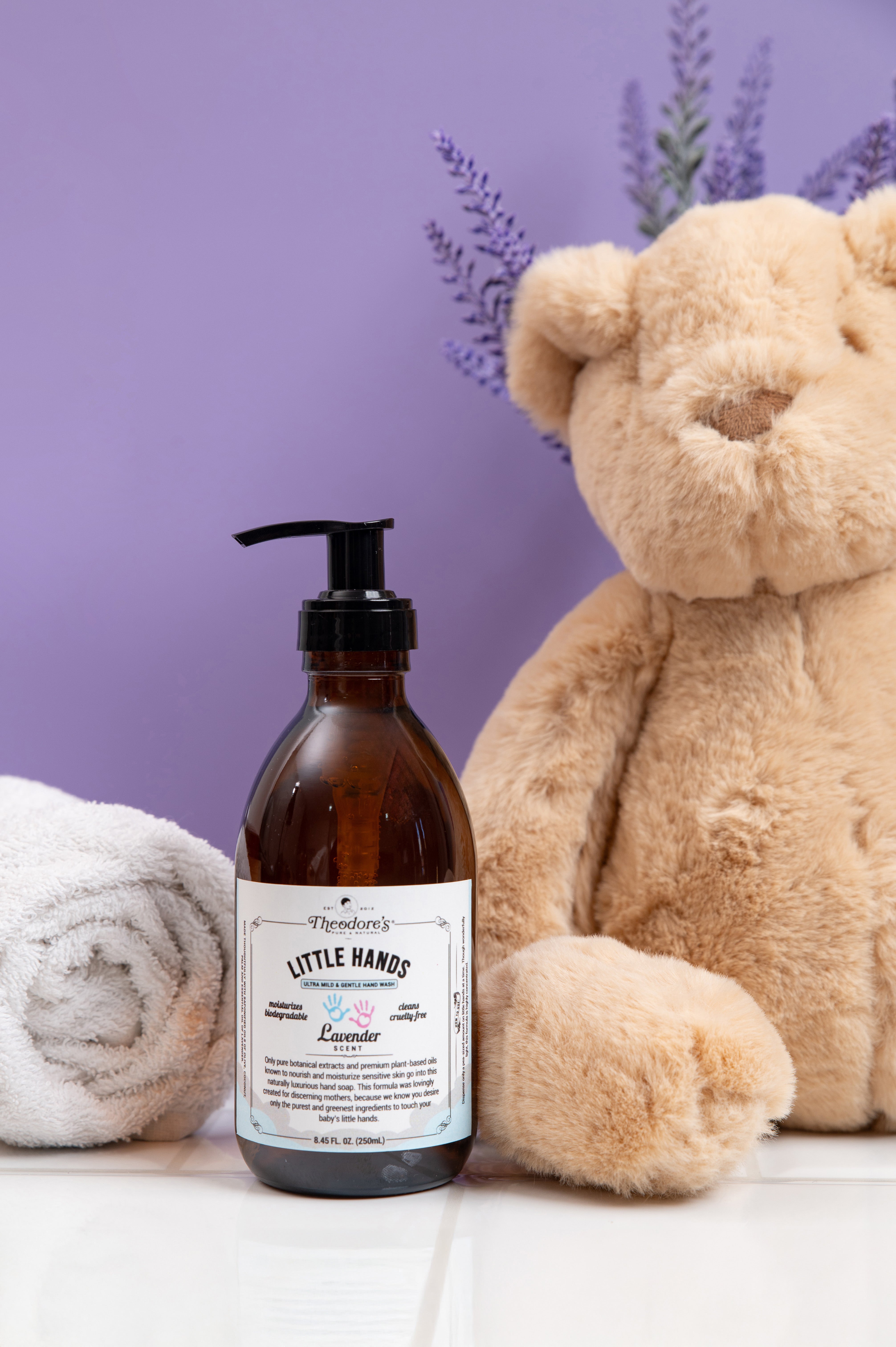 Theodores Natural Little Hands Soap Glass Bottle