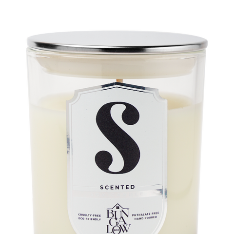 Candle with Customized Monogram Label