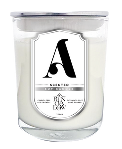 Candle with Customized Monogram Label