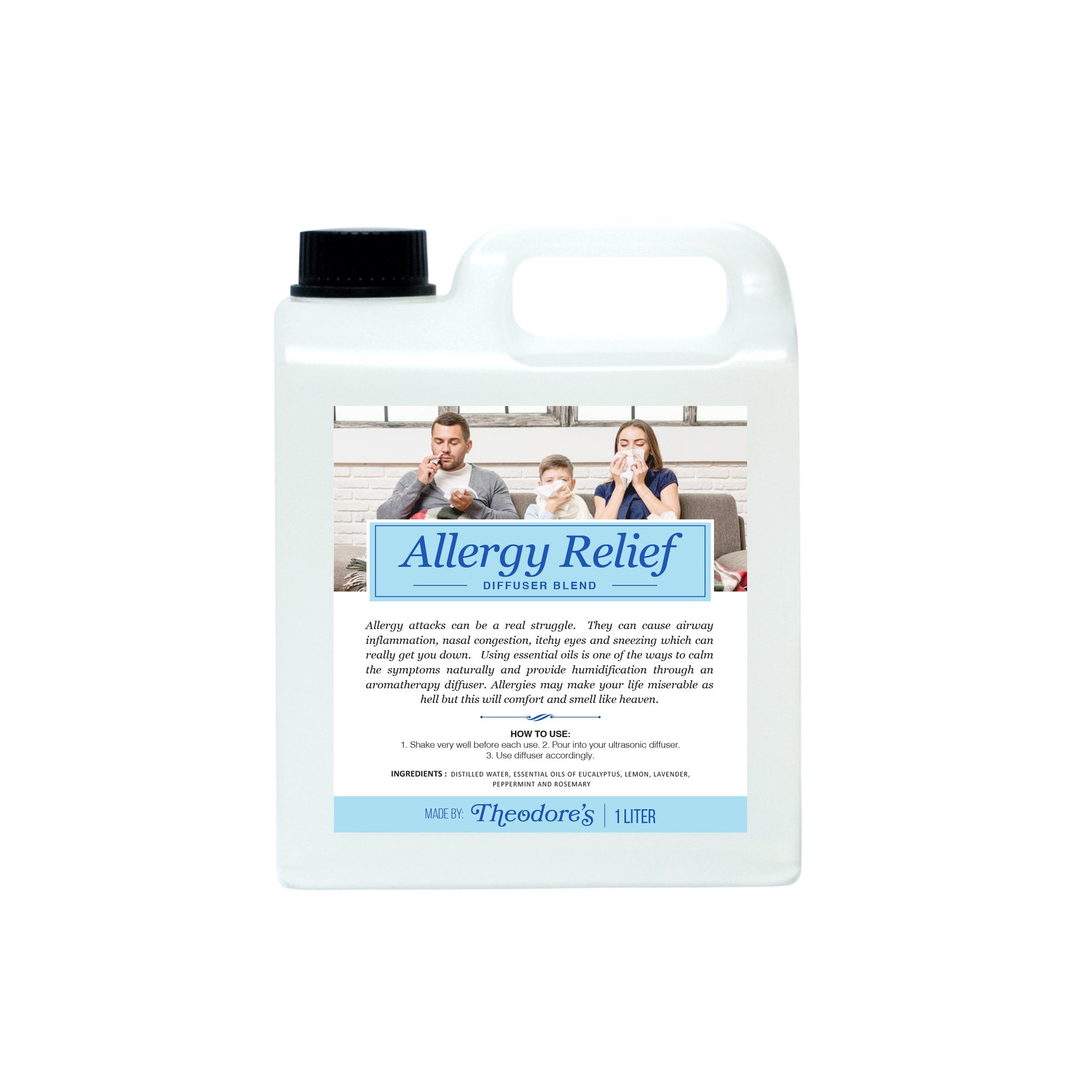 Theodores Allergy Relief Diffuser Blend 1L Refill