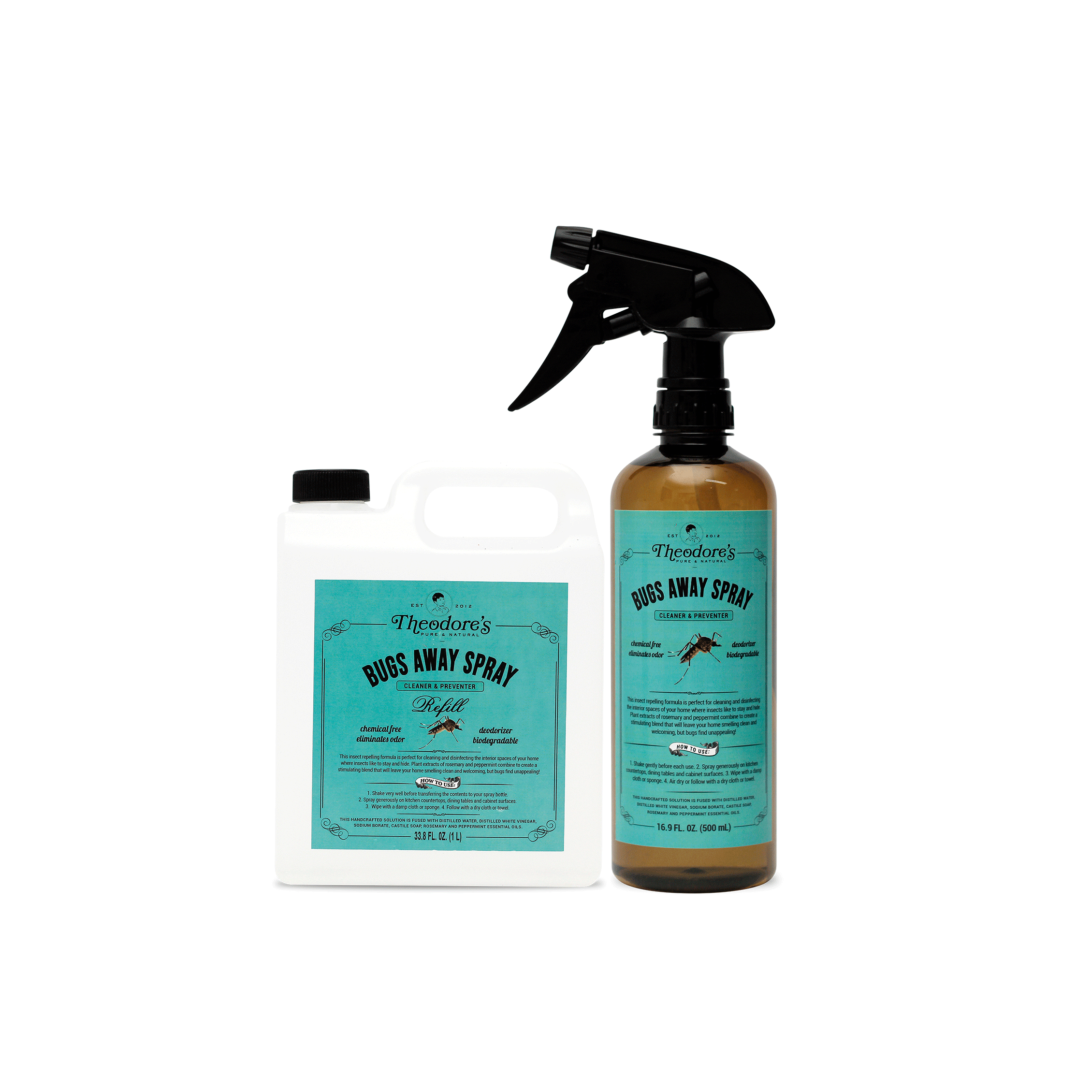 Theodores Bugs Away Cleaner Repellent Spray 500mL 1L Refill