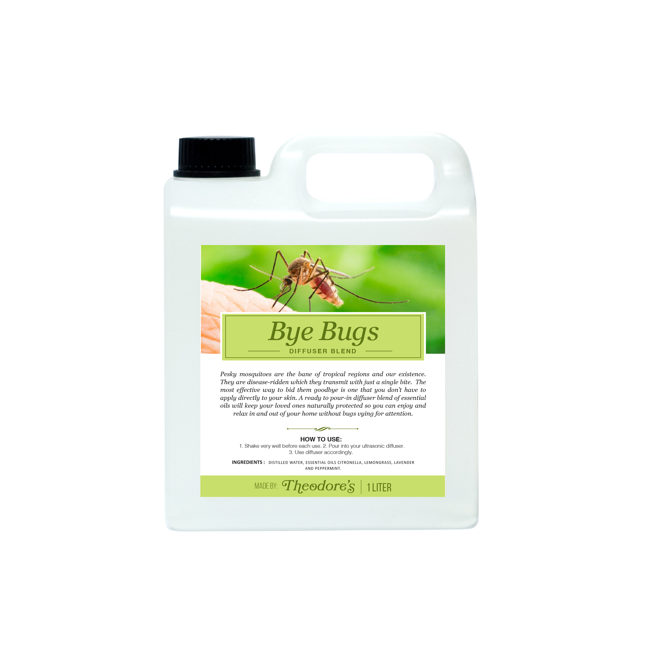 Theodores Bye Bugs Diffuser Blend 1L Refill 2