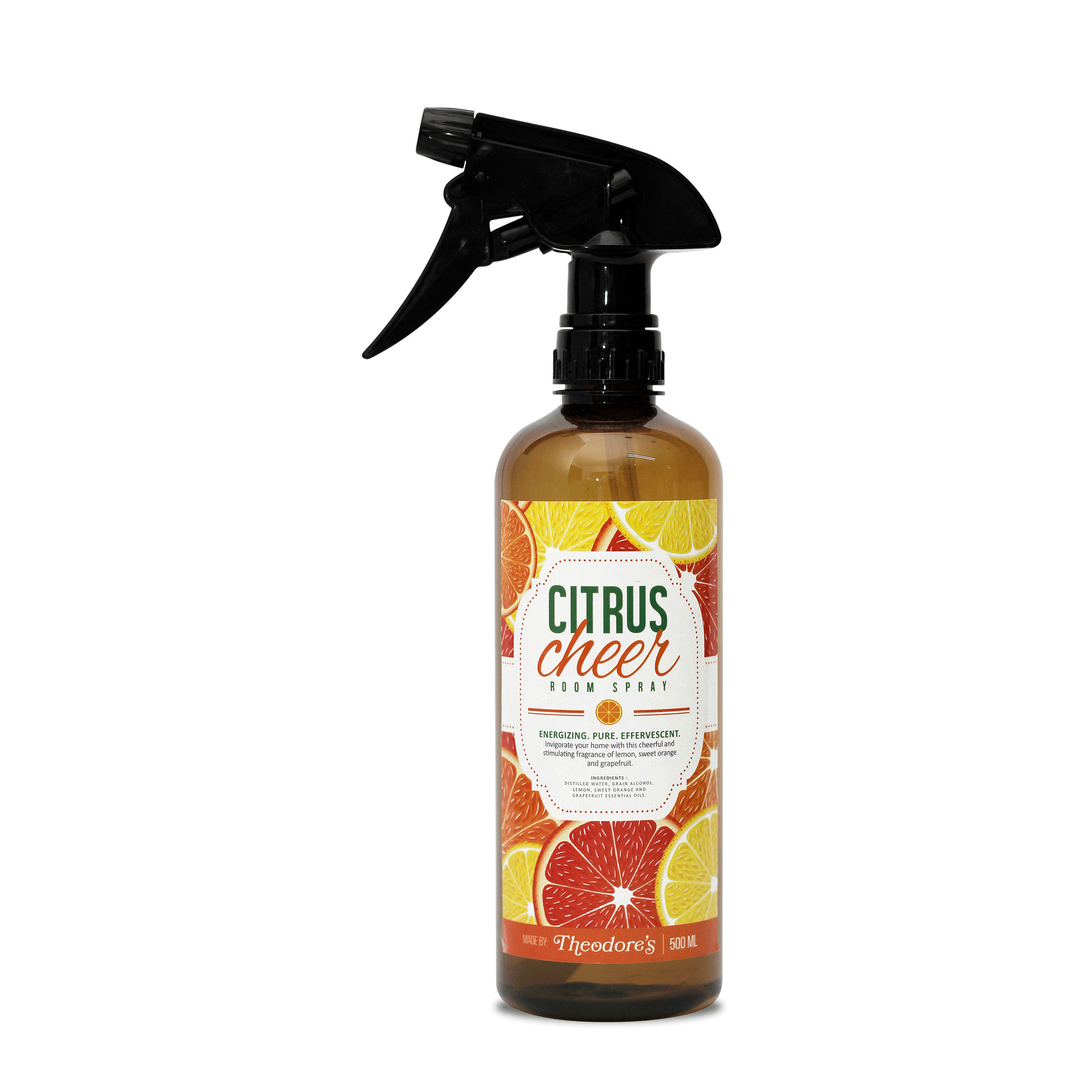Theodores Citrus Cheer Aromatherapy Room Spray 500mL